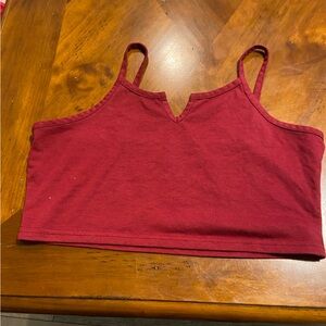 Mini red cropped tank top